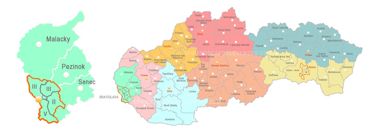 Okresy - Bratislavský kraj Okresy - Bratislavský kraj