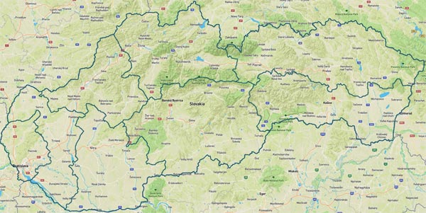 Poloha na mape - Slovenské opálové bane